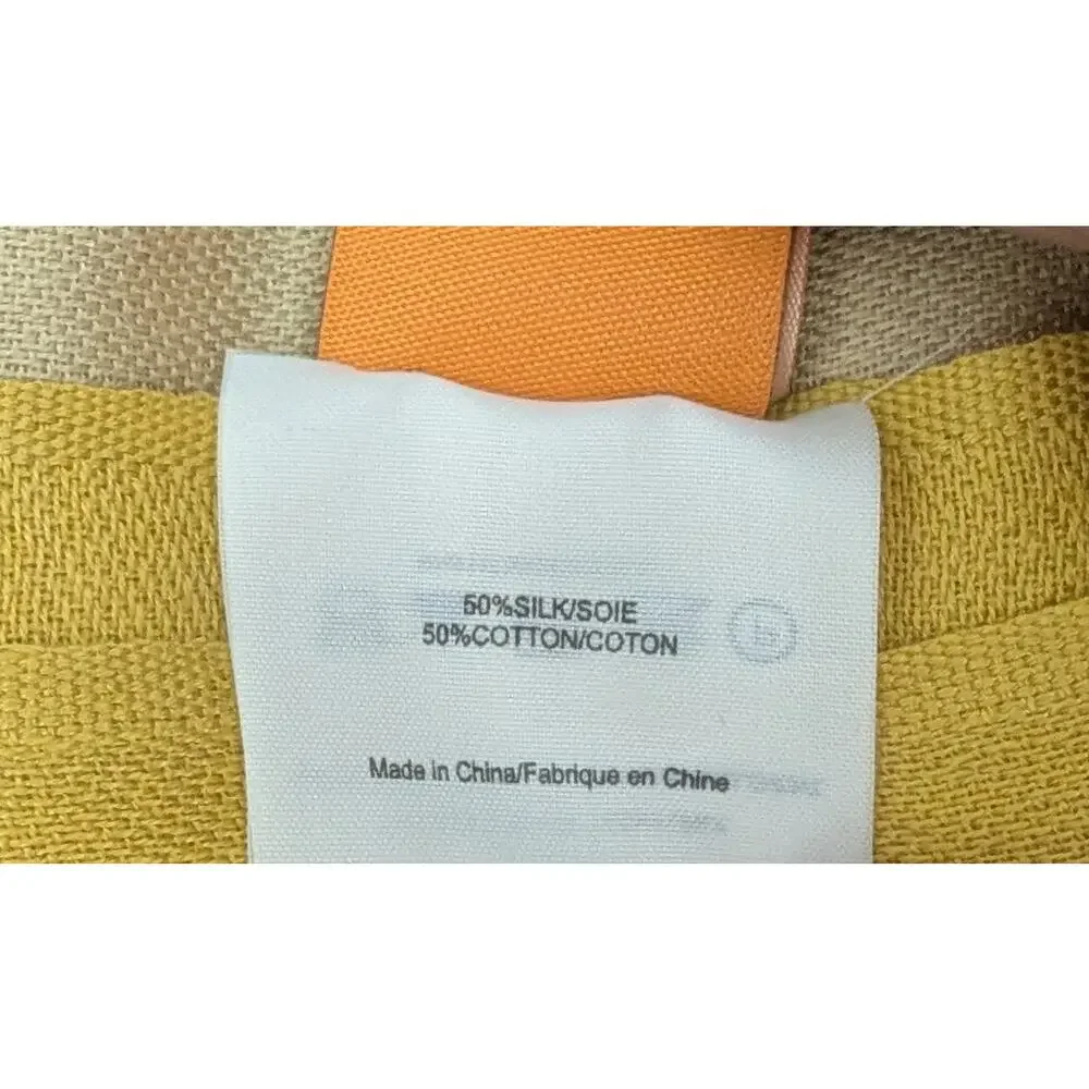 Tory Burch T Logo Monogram Silk & Cotton Scarf 26